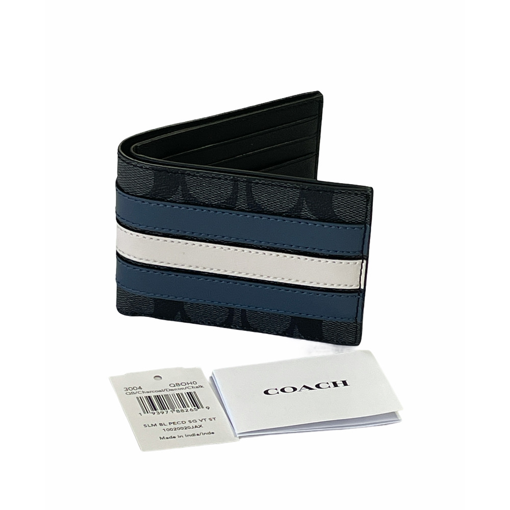 Coach mens Wallet In Signature Canvas